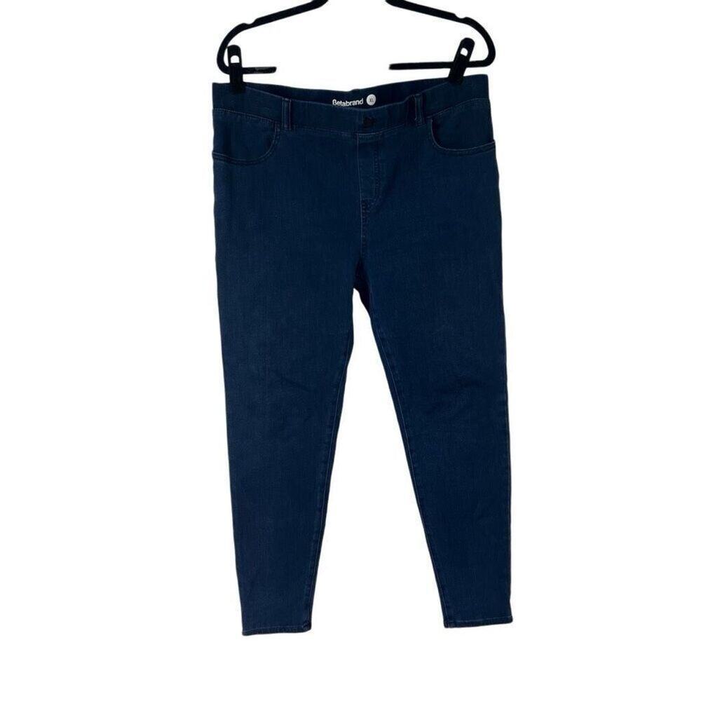 Betabrand Dark Wash Pull On Skinny Jeans XL Women’s